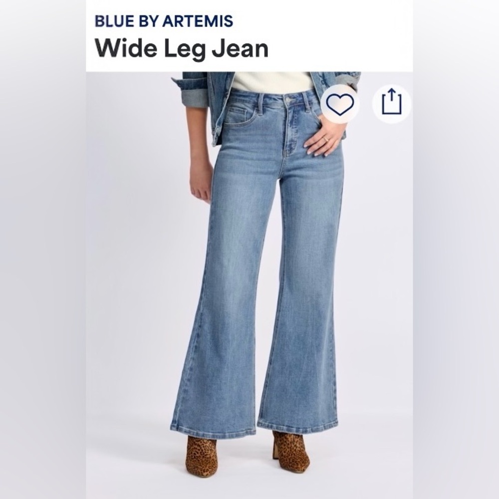 Blue by Artemis, wide leg jean Sz 4